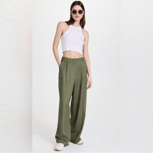 #530 LIONESS Linen Blend Loose Fit Wide Leg Trousers
